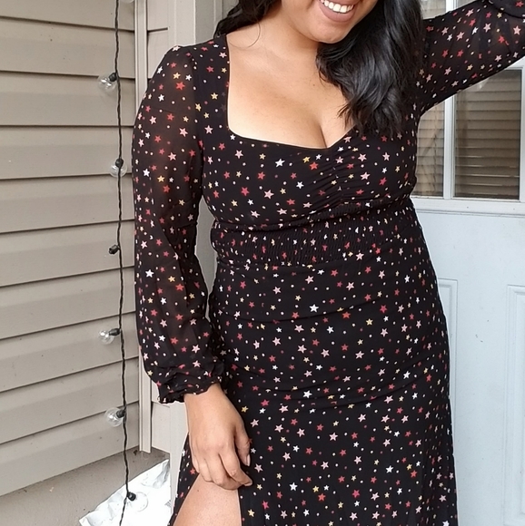 LAST ONE | ALL THE STARS BLACK MIDI DRESS - Picture 6 of 9